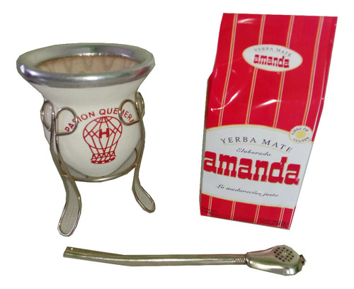 Mate De Vidrio Futbol Huracan Con Pie + Yerba Mate