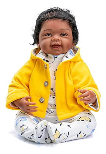 Realistic Black Reborn Baby Dolls 20 Pulgadas Realista Hecho