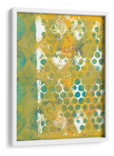 Cuadro Enmarcado Blanco Arlequin Abstract I 60x80