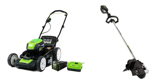 Greenworks Pro Podadora Cesped 21 In + Bordeadora 80v 4.0ah 