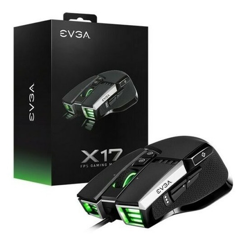 Mouse gamer de juego Evga X17 black