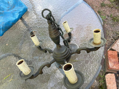 Candelabro De Bronce Antiguo