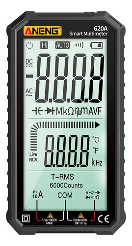 Aneng - Multímetro Digital Ac/dc Con Pantalla Lcd De 4,7 Pul