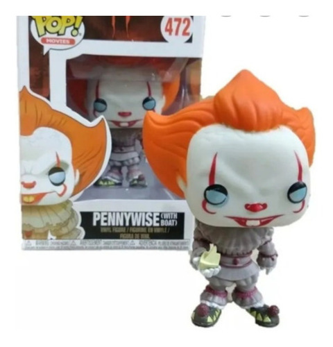 It Pennywise Con Bote Figura Simil Funko Pop