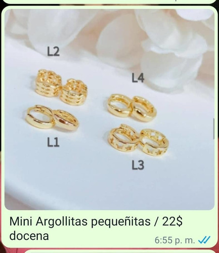 Argollas Mini En Acero Varios Modelos 