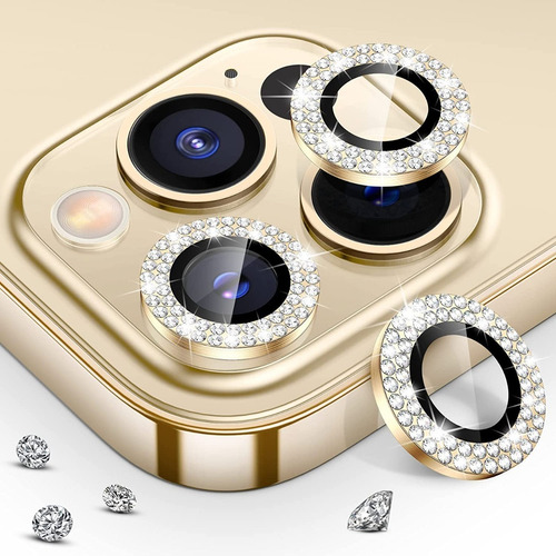 Vidrio Templado Camara Strass Para iPhone 13 Pro Max Mini