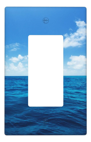 Waves Blue Sky - Placa De Pared Para Interruptor De Luz Basc