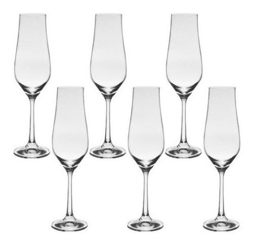 Imagen 2 de 2 de Copas De Espumante 170 Ml - Cristal De Bohemia