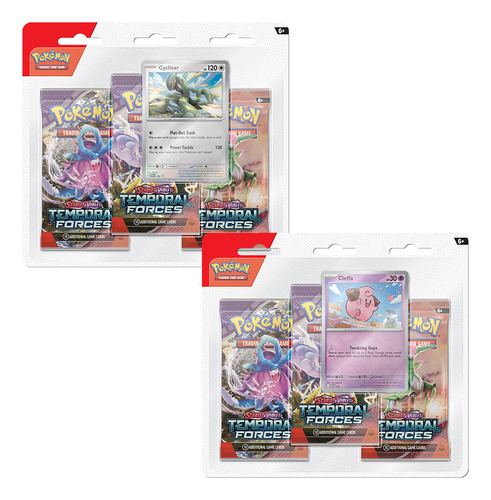 Cartas De Pokemon Tcg Sv-temp Forc-3pack Blist Eng