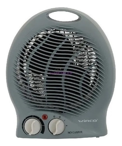 Calefactor Electrico Caloventor Winco Estufa Calor 220v Color Gris