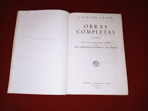 Sigmund Freud - Obras Completas - Vol 1 - Ballesteros 