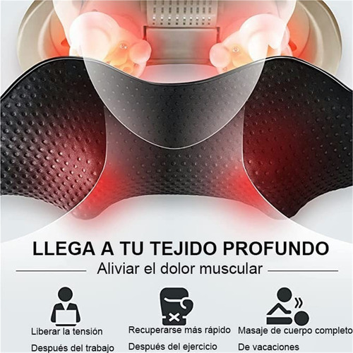 Masajeador C/ Calor Shiatsu Cuello Espalda Hombro Pies Qx214