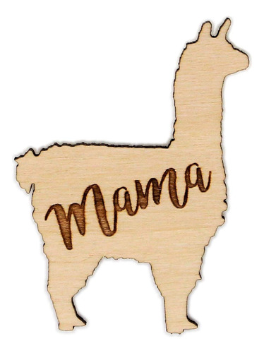 Pin De Madera De Mamá Llama | Regalo Pequeño De Últi...