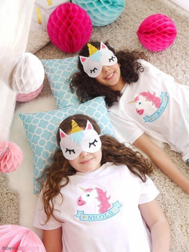 Antifaz Unicornio Con Relleno Para Dormir 10 Piezas