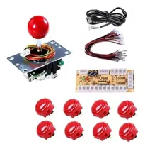 Comprar Kit Arcade Joystick Tipo Sanwa Palanca+8 Botones+1 Tarjeta
