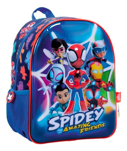 Spidey Mochila Espalda 3d Jardin 12 Spiderman Azul 