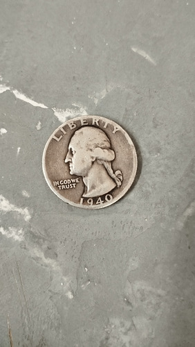 Quarter Dollar Estados Unidos 1940 Plata 0.900 Lote13 (Usado)