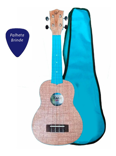 Ukulele Winner Azul Soprano Abs Colors Series + Capa