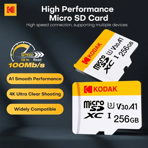 Memoria Micro Sd Xc Kodak 128 Gb Uhs-1 U3 V30 A1 Clase 10