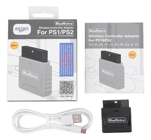 Blueretro Adaptador Bluetooth P/ Joysticks Modernos Ps1 Ps2