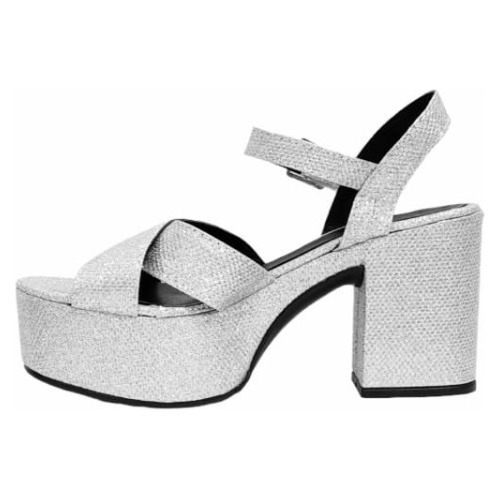 Imagen 4 de 4 de Sandalias Roma Glitter Plata