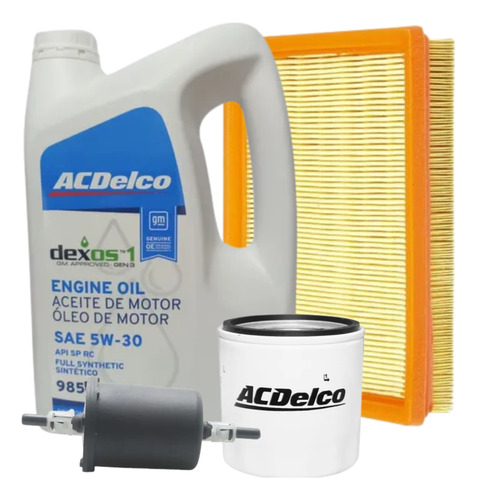 Kit 3 Filtros Y Aceite Sintetico 5w30 Chevrolet Agile 10/17