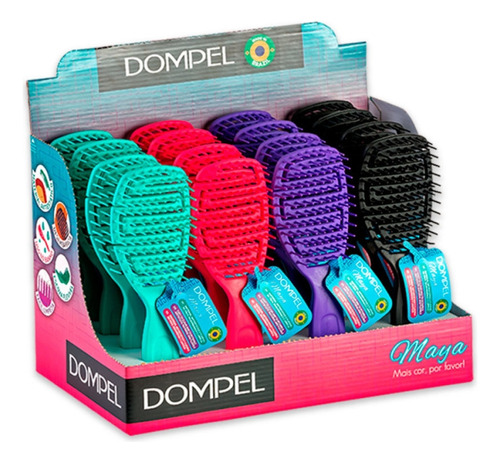 Display Cepillo Desenredante Flexible Maya Dompel X16