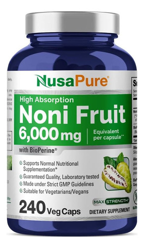 Noni Fruit 6.000mg 240cap Nusapure