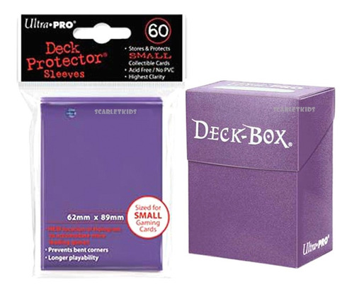 Protectores X60 + Deck Box Ultra Pro Violeta Para Yu-gi-oh!