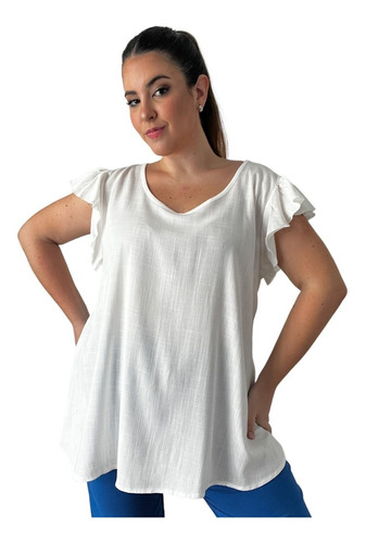 Blusa De Lino Mujer Talle Grande