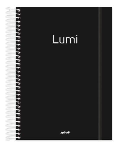 Caderno Lumi Capa Dura Com Elastico 160 Folhas 10 Materias