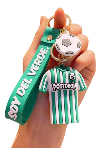 Llavero Atlético Nacional (camiseta 3d, Fútbol Colombiano) 