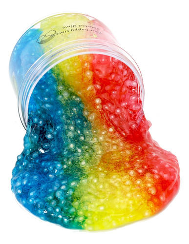 Slime Crujiente Arcoiris Con Coco, Kit De Limo Crujiente De