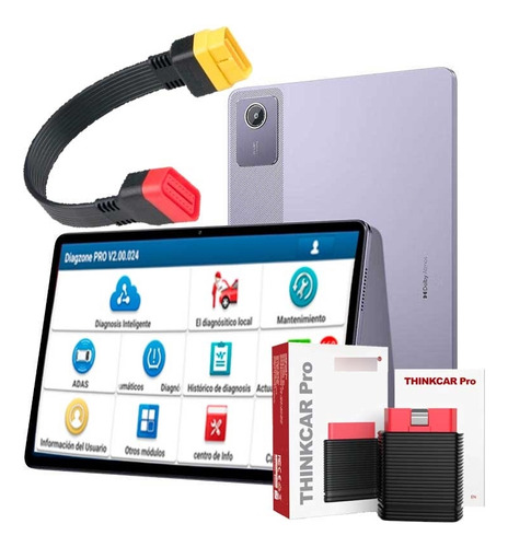 Escáner Automotriz Diagzone Pro Plus + Tablet 11 + Alargador