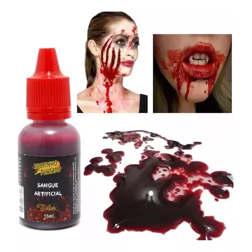 10 Pcs sangue vampiro Halloween,Maquiagem sangue falso Halloween - maquiagem  sangue falso, cosplay Halloween para mulheres e homens, sangue falso para  Generic