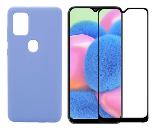 Forro Silicone Case Para Motorola G30 + Vidrio Ceramico