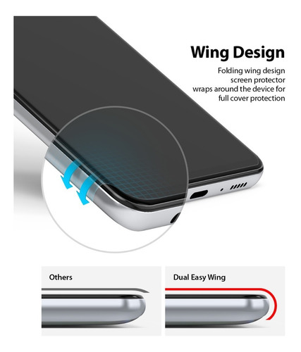 Imagen 8 de 9 de Film Dual Easy Wing Samsung A21s Ringke X2 Con Alas Full Cov