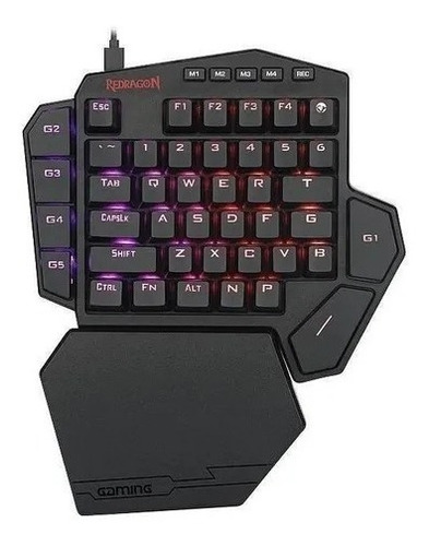 Teclado Mecánico Redragon Una Mano Diti K585rgb Switch Brown