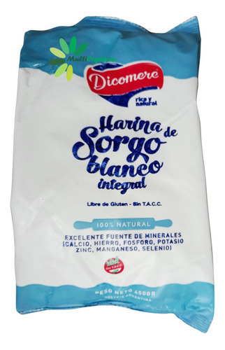 Harina De Sorgo Blanco Integral X 450gr - Dicomere 