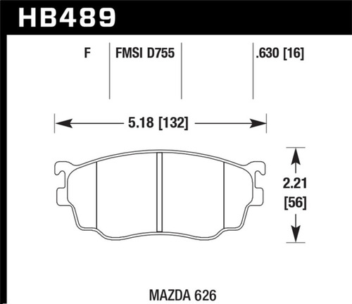 Pastilla De Freno Delanteras Hawk Para Mazda 6