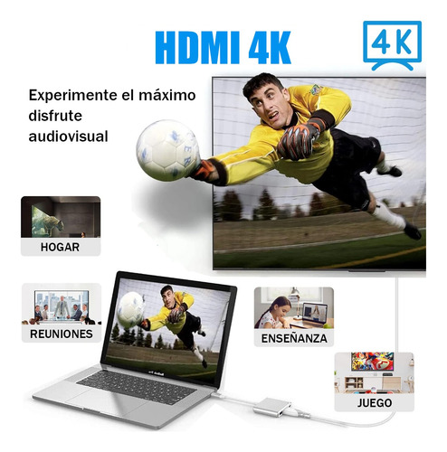 Estación De Acoplamiento 3 En 1 Adaptador Usb-c A Hdmi