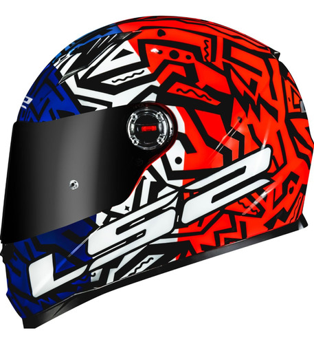 Capacete Ls2 Ff358 Memphis Orange Blue