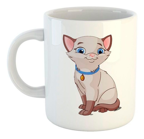 Taza De Plastico Gato Siames Animado Dibujo