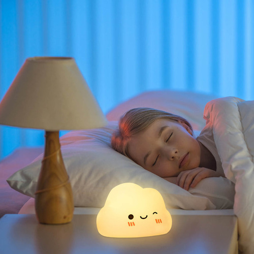 Lámpara De Mesa Con Forma De Nube De Gel De Sílice, Luz Noct