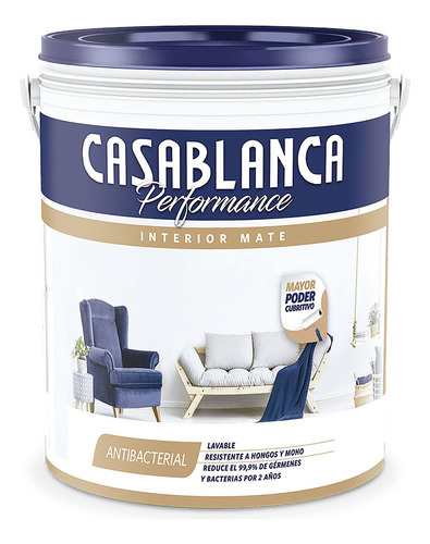 Casablanca Performance Interior Blanco 20 Lts Latex