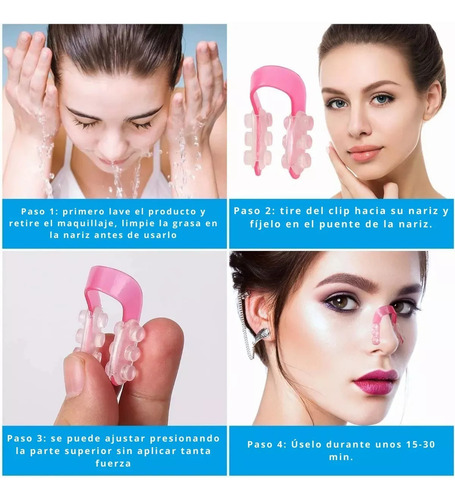 Kit Corrector Nasal Clip Respingador De Nariz 10 Piezas Color Multicolor