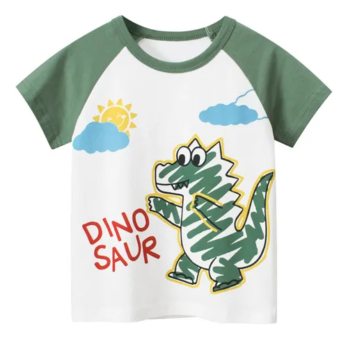 Camiseta De Manga Corta Con Dibujos Animados De 27 Niños Par