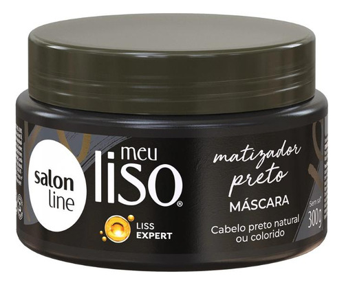 Máscara Matizadora Preto Meu Liso Salon Line 300g