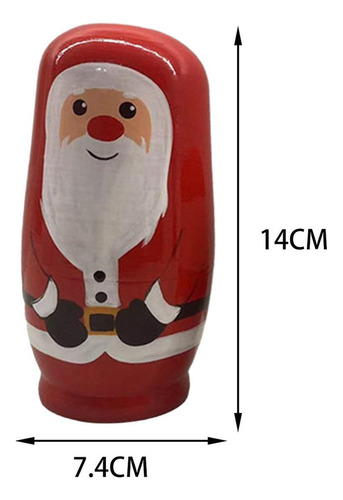 5 Muñecas Matrioska Navideñas Tradicionales Coleccionables