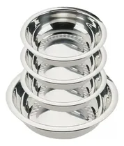 Comprar Kit 4 Bacias Tigelas De Inox Redondas 1l 1.5l 2l 4l